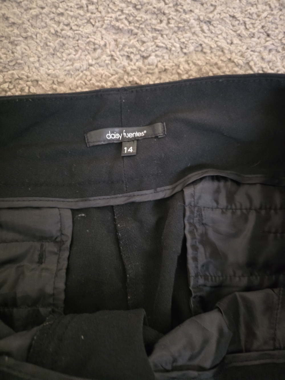 Daisy Fuentes Black Straight-Leg Dress Pants Size 14 - Picture 3 of 8